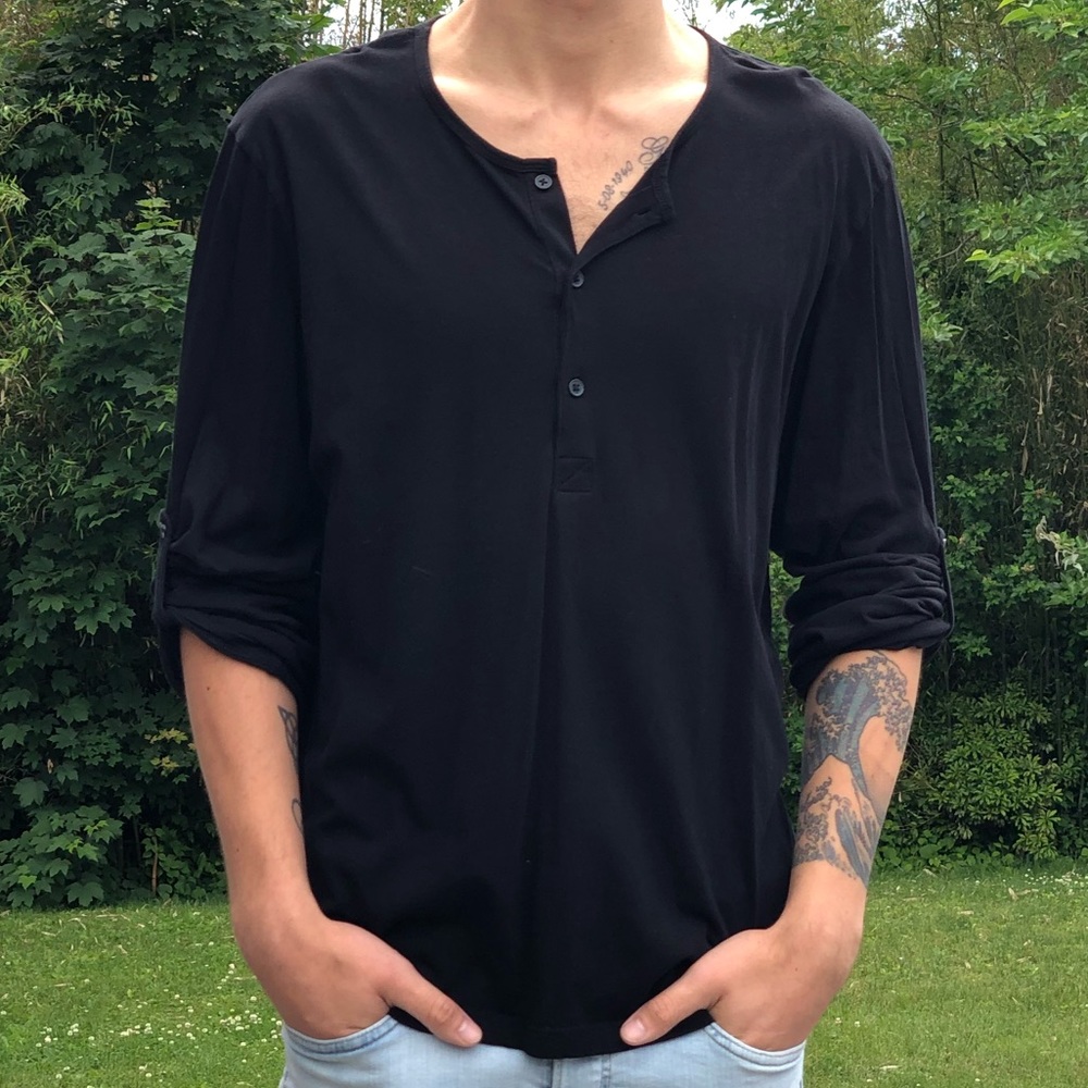 H&M Long Sleeve Henley Tee